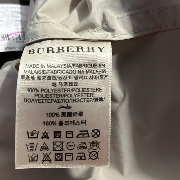 NWT Burberry Brit W. CHARSTONE45 Nova Check Logo WINDBREAKER Trench Coat 14 - Picture 11 of 15
